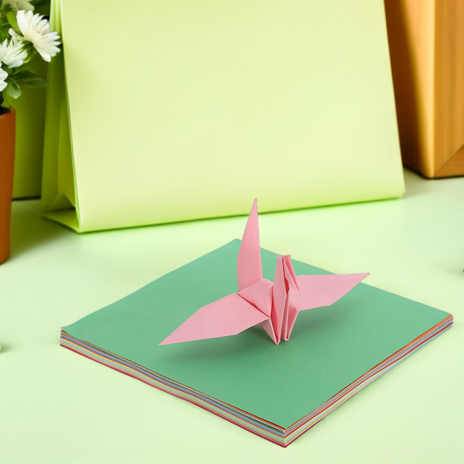 Art Craft Easy With Paper - กระดาษโอริกามิ 300 แผ่น สีสันสดใส ขนาด 17x17
