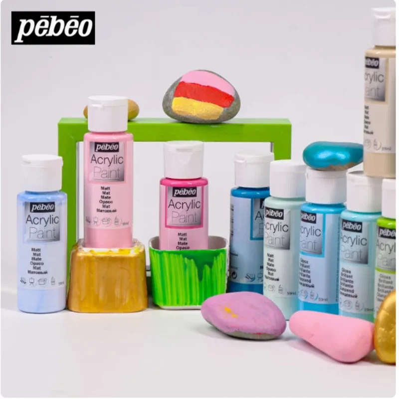 Acrylic Pour Paint - PEBEO DECO สีอะคริลิค 59ml/ขวด Matt สีสําหรับเซรามิค,ภาพวาด,พลาสติก,ไม้,โลหะ,สิ่งทอ