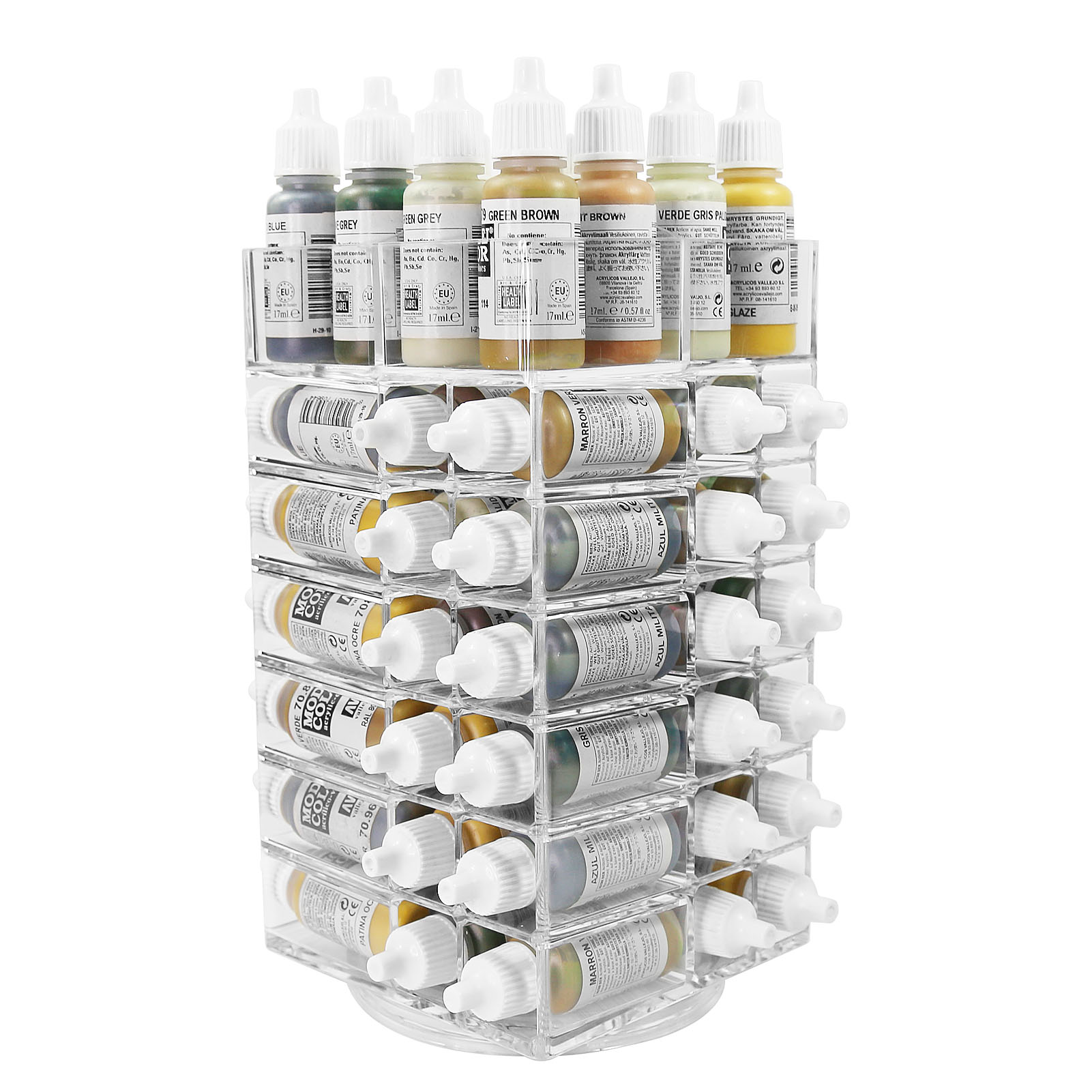 Acrylic Pour Paint - Evemodel ชั้นวางขวดอะคริลิกชั้นวางสีแบบหมุนได้1ชิ้น SN02วางสี