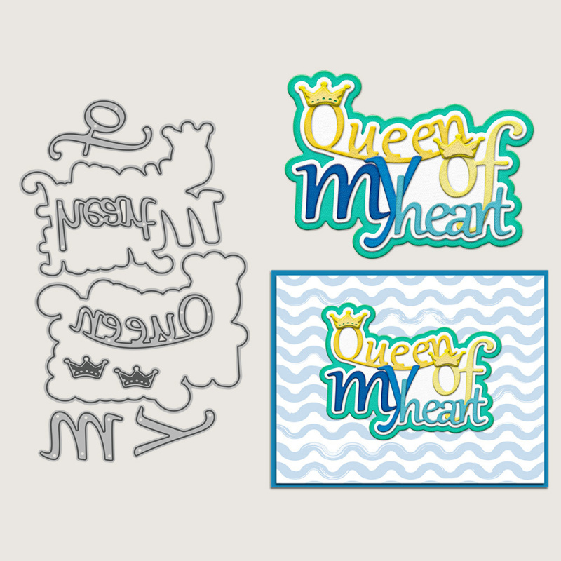 Queen Art Craft - แม่พิมพ์ตัดเหล็กคาร์บอน Queen Of My Heart สำหรับงาน