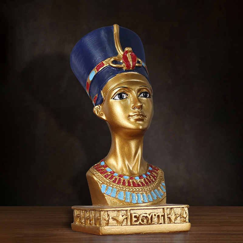 Queen Art Craft - อียิปต์ Queen เครื่องประดับเรซิ่น Retro ศิลปะและหัตถกรรมเดสก์ท็อปห้องนั่งเล่นตกแต่งของขวัญแอฟริกาของที่ระลึก