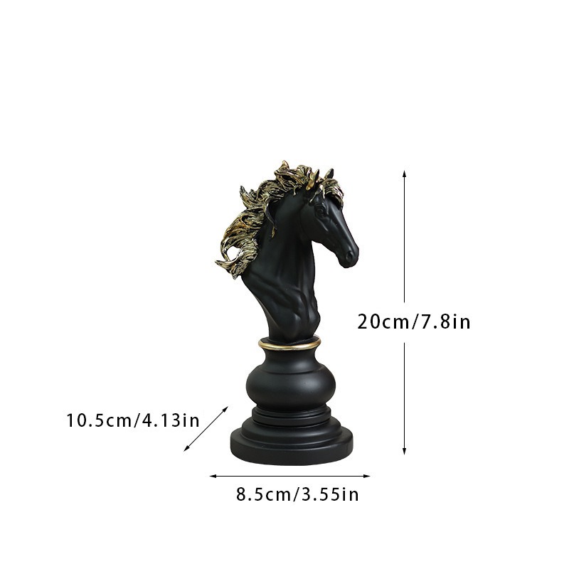 Queen Art Craft - ชุดหมากรุกตกแต่งใหม่ รูปปั้นกษัตริย์ ราชินี และม้าศึก งานศิลปะเรซินนุ่ม