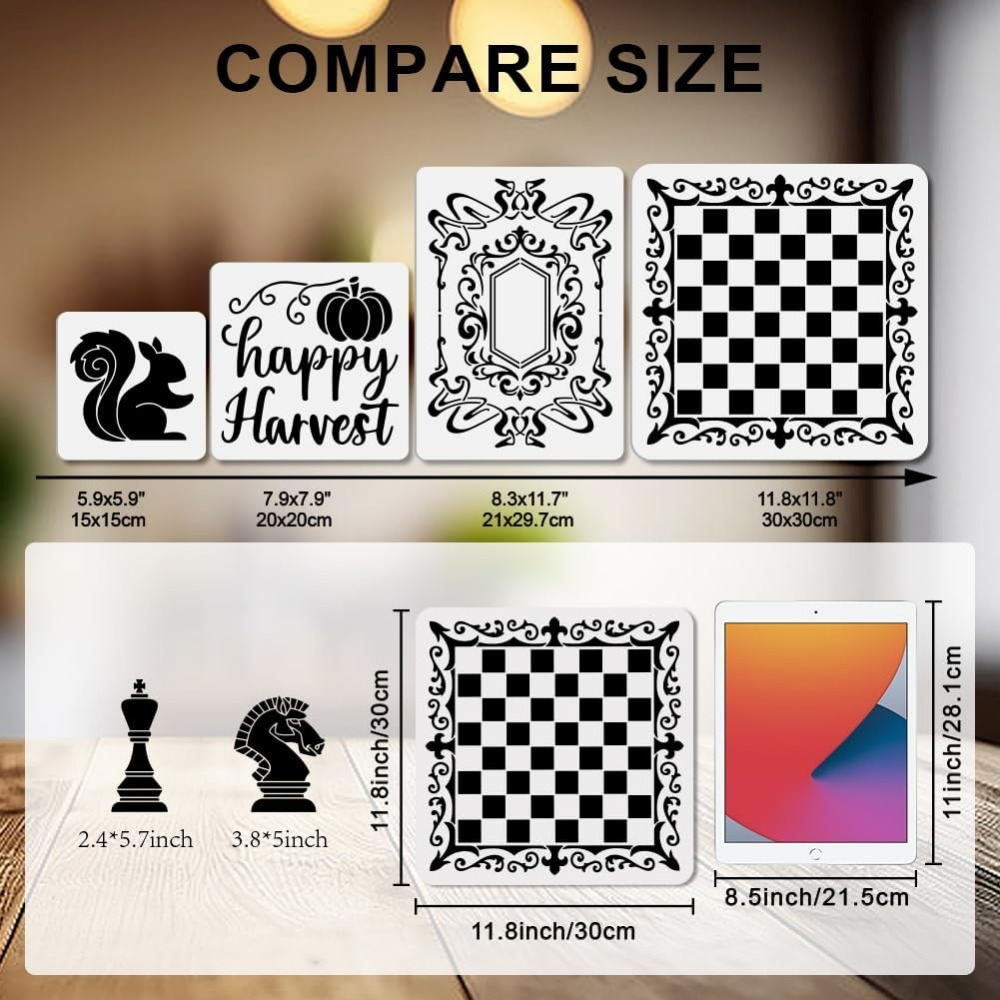 ชุดลายฉลุหมากรุก 2 ชิ้น ลายฉลุ - Queen Art Craft บทวิจารณ์และราคา