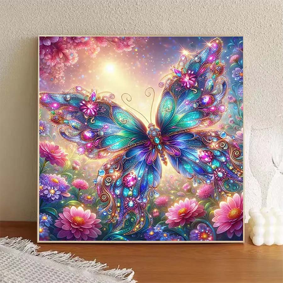 ผ้าฟล็อกกิ้ง 5D DIY 1 ชิ้น, ดอ - Art Craft Butterfly บทวิจารณ์และราคา