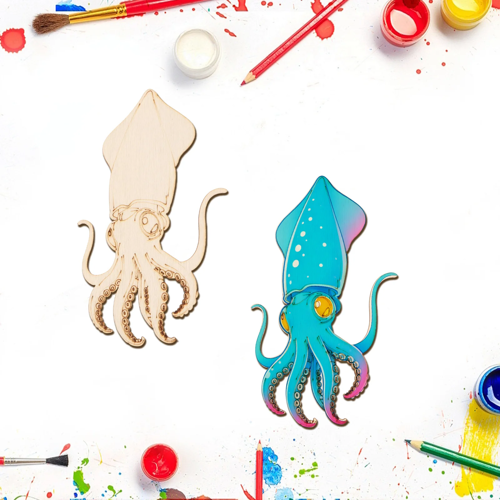 ชุดงานฝีมือไม้รูปปลาหมึกยักษ์  - Art Crafting บทวิจารณ์และราคา