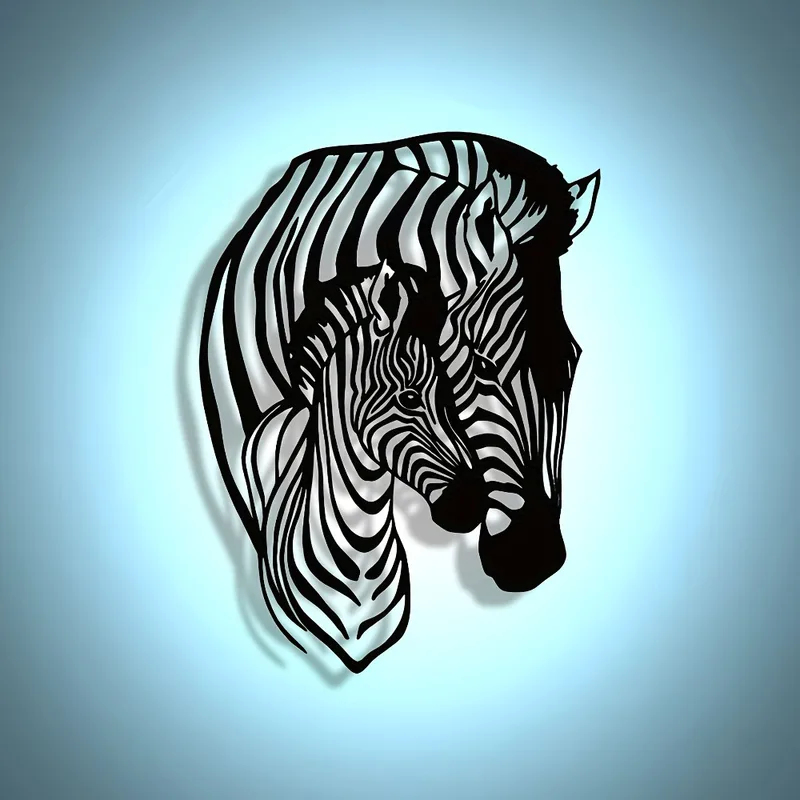 งานศิลปะติดผนังโลหะลายครอบครัว - Art Craft Zebra บทวิจารณ์และราคา