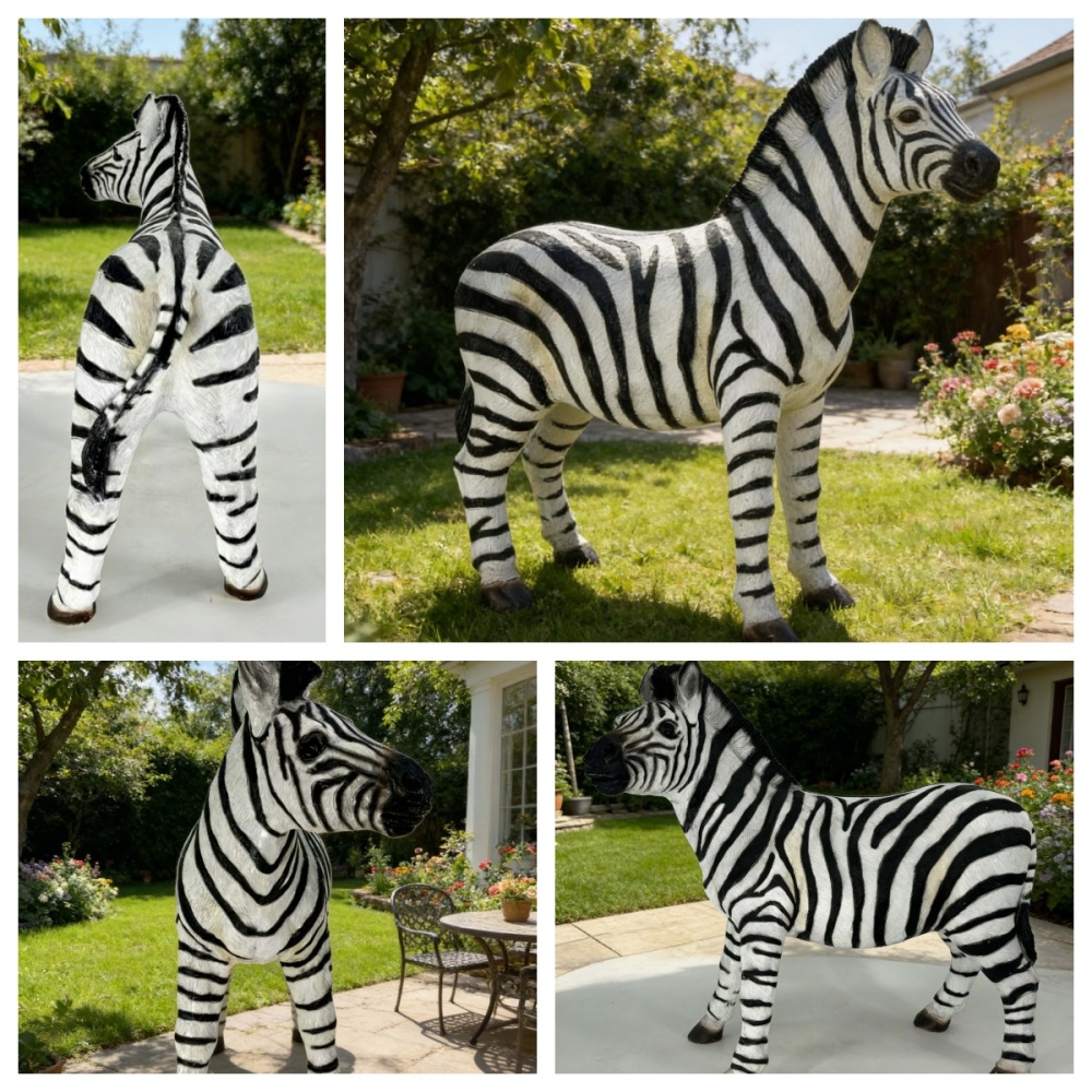 รูปปั้นม้าลายจำลองสำหรับตกแต่ง - Art Craft Zebra บทวิจารณ์และราคา