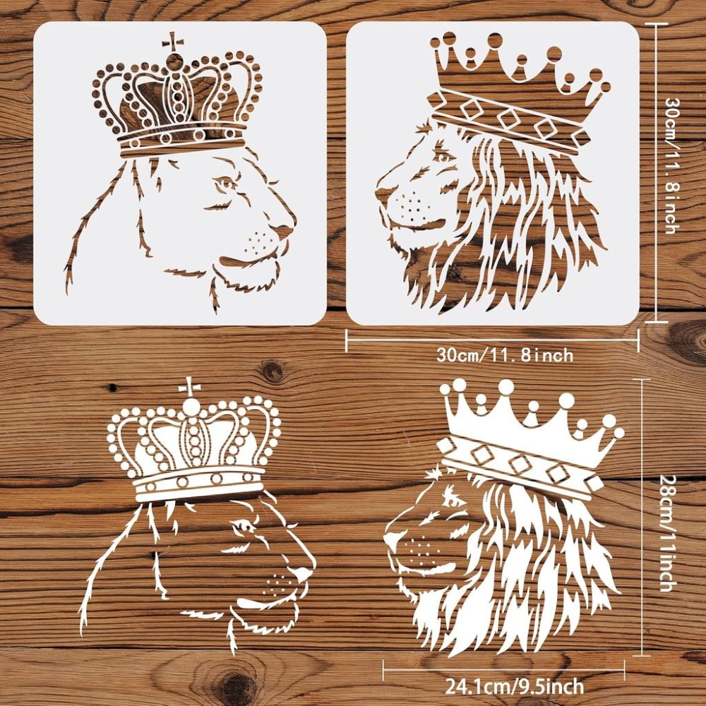 แผ่นลายฉลุรูปสิงโต 2 ชิ้น ขนาด - Queen Art Craft บทวิจารณ์และราคา
